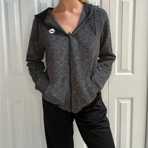 Hollister Heather Gray Zip-up Hoodie - Medium